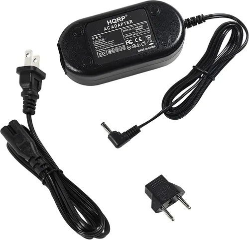 Vista 3 de HQRP Adaptador de CA de repuesto compatible con Canon VIXIA HF M30, HF M300, HF M31, HF21 videocámara con cable de EE. UU. y adaptador de enchufe