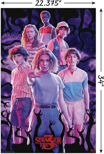 Vista 3 de Trends International Netflix Stranger Things: Season 3 - Póster de pared grupal, 22.375 x 34 pulgadas, versión sin marco