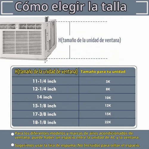 Vista 2 de Flamorrow Paneles laterales de aire acondicionado de ventana con marco, se adapta a aires acondicionados de ventana de 10,000 BTU, kit de relleno