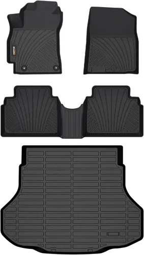 Vista 32 de Alfombrillas para todo tipo de clima y forro de carga para Volkswagen Atlas 2018-2026 (asientos de 6 pasajeros), juego completo de 3 filas