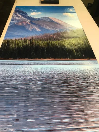 Vista 8 de Papel tapiz extraíble de escena de montaña, decoración de pared, diseño personalizado, mural de pared (144 pulgadas de ancho x 96 pulgadas de alto)
