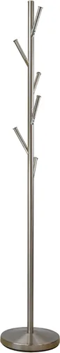 Vista 8 de Kira Home Addison - Perchero de pie moderno de 68 pulgadas con 6 ganchos para colgar Elegante soporte de metal dorado con base pesada, acabado