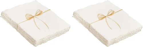 Vista 14 de Prudiut 25 hojas de papel de acuarela de algodón con borde deckled de 300 GSM, 2 x 3.5 pulgadas, blanco, texturizado, ideal para pintura