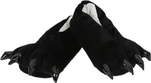 Vista 58 de Zapatos de casa cálidos de felpa con pies de animales para disfraz