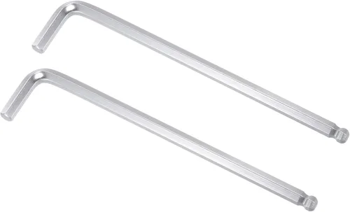 Vista 9 de uxcell Llave hexagonal de extremo de bola de 1/4", herramienta de reparación de brazo largo en forma de L 40Cr, SAE 2 piezas