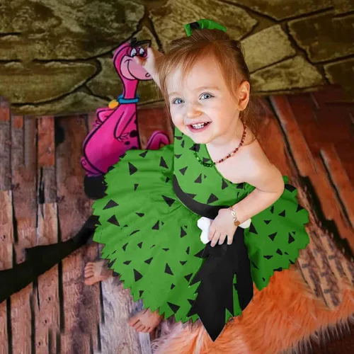 Vista 3 de Disfraz de Halloween para niñas pequeñas, vestido de tul de malla, trajes de princesa (verde, de 12 a 18 meses)