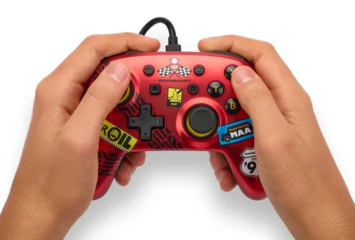 Vista 8 de PowerA Nano Wired Controller for Nintendo Switch - Mario Kart: Racer Red, Nintendo Switch - OLED Model, Gamepad, game controller, Compact, Smaller