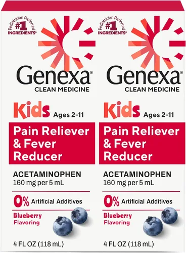 Vista 10 de Genexa Acetaminofén Limpio para Niños Ingredientes Preferidos por Pediatras Reductor de Dolor y Fiebre para Niños Sin Colorantes, 0% Aditivos