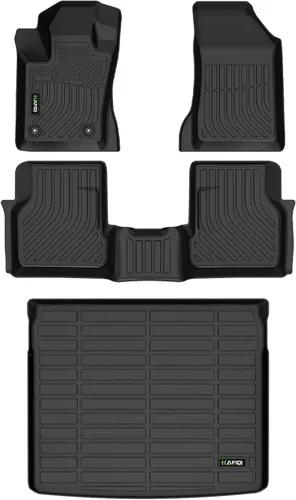 Vista 69 de HAFIDI® - Tapetes para auto con almacenamiento debajo del asiento, para todo clima, antideslizantes, de elastómero termoplástico, para la primera