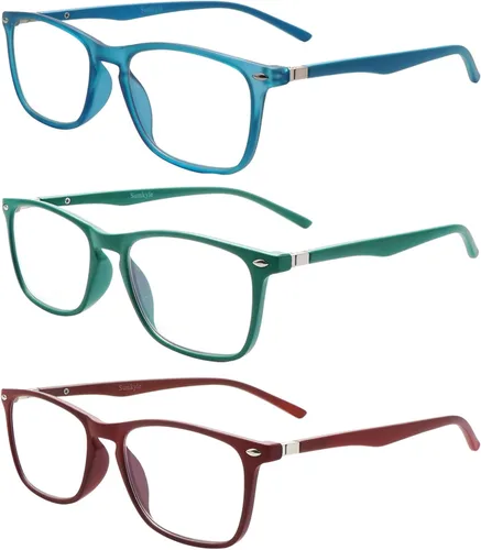Vista 9 de Paquete de 3 lentes de lectura progresivos multienfoque para hombres y mujeres, bloqueo de luz azul, bisagras de resorte, lectores de computadora