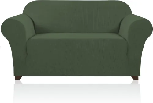Vista 14 de PrinceDeco Funda elástica para sofá de 3 cojines, funda de sofá de tela jacquard de elastano de 1 pieza, funda universal antideslizante, protector
