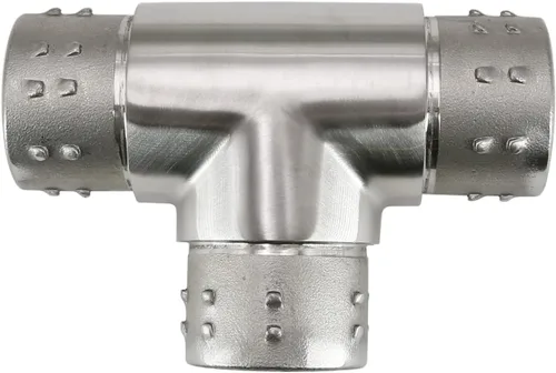 Vista 7 de Conector de barandilla de acero inoxidable 316, conector de codo de carpintero empotrado con forma de esquina de 3 vías para tubería de calibre 16