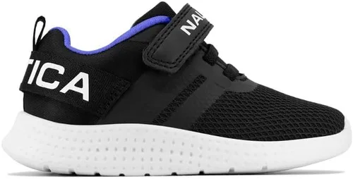 Vista 2 de Nautica - Tenis para niños con correa ajustable y cordones elásticos, zapatos informales cómodos para niños y niñas (bebéniño pequeño)