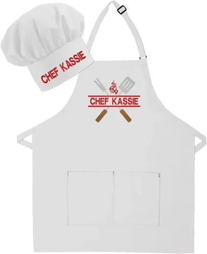 Vista 13 de Delantal bordado personalizado para adultos, hecho en los Estados Unidos, para hombres, mujeres, día del padre, cocina, barbacoa, parrilla, regalo