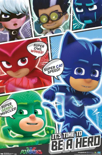 Vista 12 de Trends International PJ Masks - Póster de pared, 14.725 x 22.375 pulgadas, versión enmarcada de madera de granero