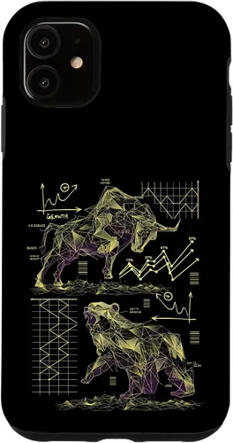Vista 8 de Shareholder Stock Market Bull vs Bear Stock Trader Case for iPhone 17