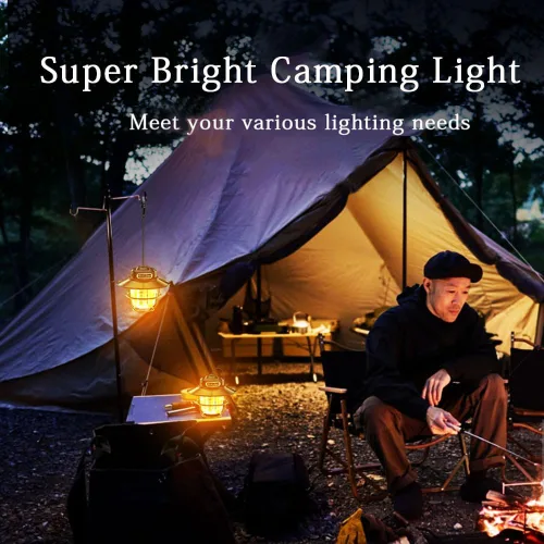 Vista 7 de Linterna de Campamento, Luz Portátil de Campamento, Linternas Recargables 4 Modos de Luz (1300-6500K), Brillo Ajustable, Linterna LED Impermeable