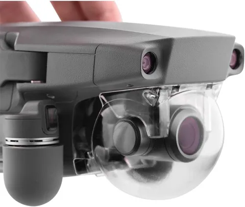 Vista 7 de DAGIJIRD Drone Gimbal Guard Lente de cámara transparente Sun Hood Cap Cover para DJI Mavic 2