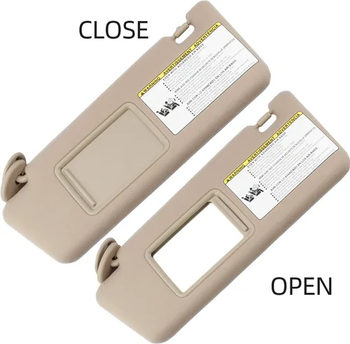 Vista 5 de Dasbecan - Visera solar para el lado izquierdo del conductor compatible con Toyota Tacoma 2005, 2006, 2007, 2008, 2009, 2010, 2011, 2012, 2013 Beige