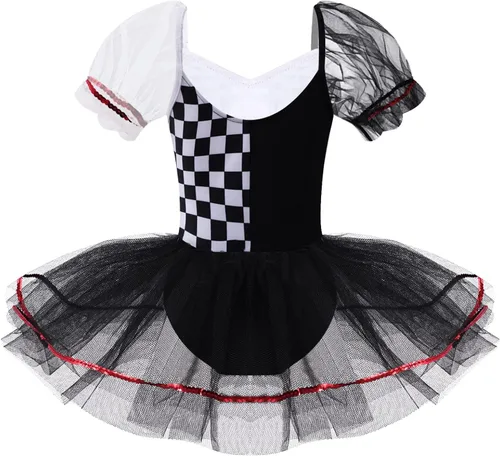Vista 2 de Disfraz de reina pequeña con corazones para niñas, vestido tutú de malla para fiesta de Halloween