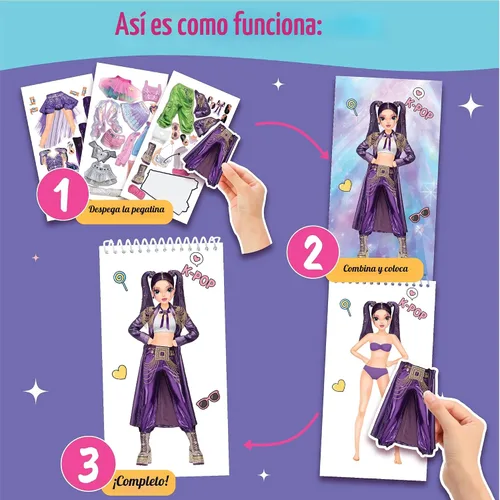 Vista 4 de BSCOOL Libro de actividades con pegatinas Kpop de 2 piezas para niñas Multipack - 2pcs Kpop
