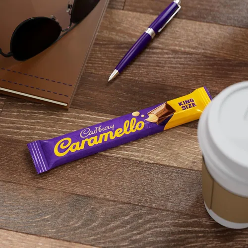 Vista 5 de CADBURY CARAMELLO - Barras de caramelo de chocolate con leche, tamaño King, 2.7 onzas (18 unidades) Barras de caramelo de chocolate con leche