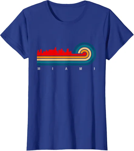 Vista 47 de Camiseta Retro City of Miami Florida, Negro