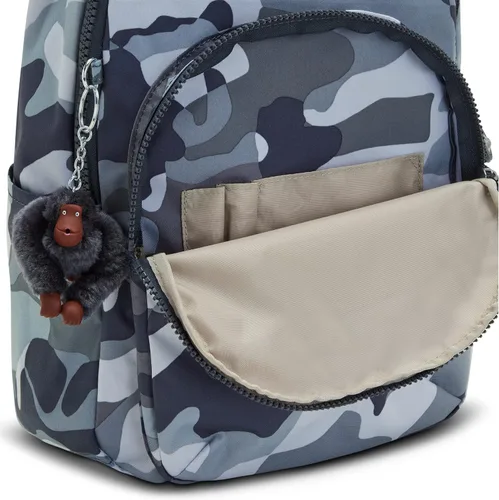 Vista 12 de Kipling Mochila pequeña Seoul para mujer, duradera, correas acolchadas para el hombro con funda para tableta, bolsa, Firma Emb, Mochila para tableta