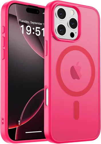 Vista 412 de zapica Funda magnética para iPhone Air, con protector de pantalla de vidrio templado, compatible con MagSafe, translúcida mate, a prueba de golpes