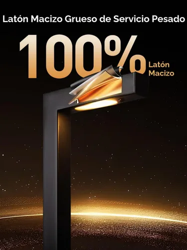 Vista 5 de Gardenreet Luces de camino de paisaje de latón, luces de camino de bajo voltaje de 12 V con cable, luces de jardín al aire libre LED impermeables