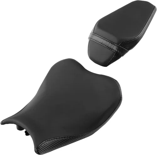 Vista 10 de C.C. RIDER Asiento de piloto para conductor y pasajero apto para Kawasaki Z900 2017-2024 07-Negro+Verde
