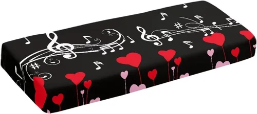 Vista 79 de Cubierta antipolvo para teclado de piano de llama, cubierta protectora de teclado de música elástica para pianos eléctricos digitales