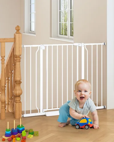 Vista 18 de Puerta de bebé para escaleras sin taladrar, puerta para perros de 29 a 40 pulgadas con cierre automático para interiores Doorways & Stairs