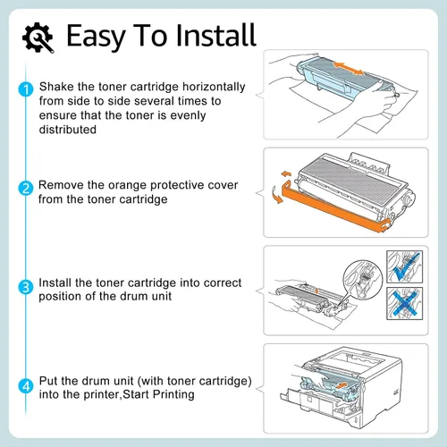 Vista 5 de greencycle Cartucho de tóner compatible de alta capacidad para Brother TN360 TN-360 TN330 TN-330 TN-330 con impresora DCP-7040 DCP-7030 MFC-7840W