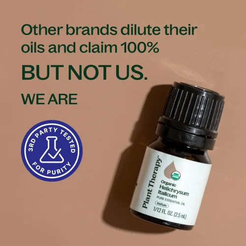 Vista 5 de Plant Therapy Aceite esencial de helicriso orgánico (Italicum), 0.1 fl oz (1/12 oz), 100% puro, sin diluir, orgánico certificado por USDA, ideal