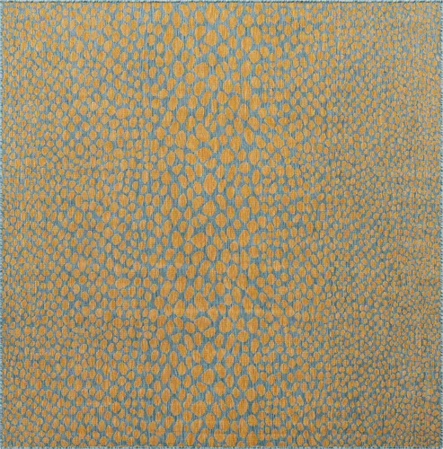Vista 24 de Unique Loom Outdoor Collection Alfombra de área - Ciudad del Cabo (2' 2' x 3' 1' Rectángulo, Azul/Oliva)