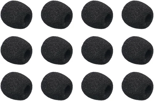 Vista 11 de 12 piezas de parabrisas de espuma para micrófono de auriculares, micrófono de 0.2 pulgadas de diámetro, filtro pop, cubierta de micrófono, mini