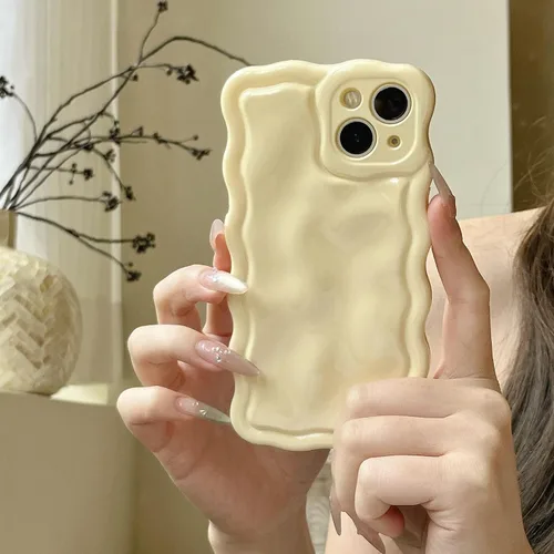 Vista 19 de FABSPARK Funda para iPhone 11, Patrón de Burbujas de Meteorito 3D Electrochapado Galvanizado con Brillos Marco Ondulado Rizado Funda Brillante, TPU