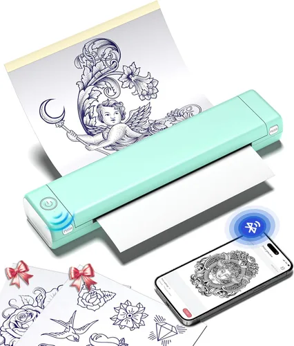 Vista 13 de Phomemo M08F Tattoo Stencil Printer, Bluetooth, Multi-Size Printing