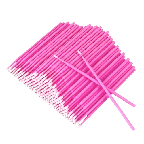 Vista 9 de Brochas micro aplicadoras y hisopos de algodón de microblading – Suministros de belleza de precisión para extensiones de pestañas, maquillaje