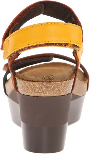 Vista 3 de Naot Sandalia Miracle Wedge para mujer Gris Lagarto Multi piel