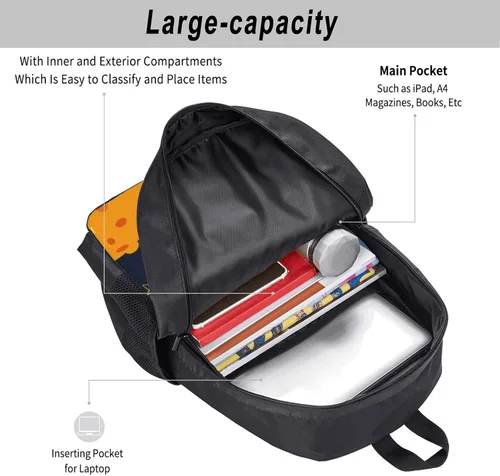 Vista 5 de FPWSO Mochila escolar de película de terror para niños y niñas, mochila de terror de Halloween, A1