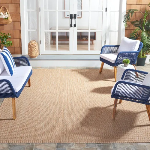 Vista 69 de SAFAVIEH Alfombra Lavable para Exteriores Colección Courtyard - 2'3" x 5', Azul Aqua y Gris, No Desprende Pelusa y Fácil Limpieza, Ideal para Patio