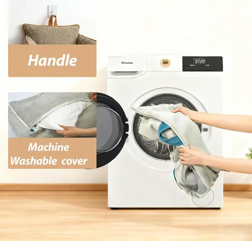Vista 6 de Cama lavable para perros de tamaño mediano, camas para mascotas para perros medianos, sofá cama para perros con funda extraíble lavable, cálida