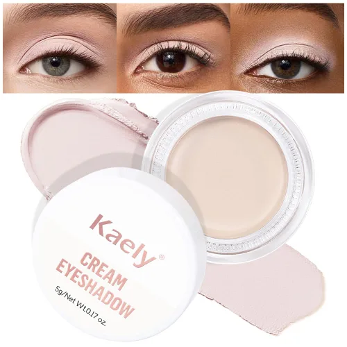 Vista 14 de evpct Paleta de maquillaje en pote de sombra de ojos en crema única para mujeres mayores, sombra de ojos de champán con shimmer, glitter metálico