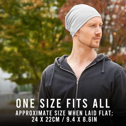 Vista 7 de CHARM Gorro deportivo para hombre gorros de gimnasio absorbe el sudor para casco de bicicleta talla única