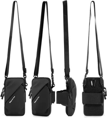 Vista 8 de Prime Comfort Soporte para Teléfono con Banda para el Brazo, Pequeña Bolsa Cruzada de Hombro Tipo Funda con Bandas para el Brazo, Compatible