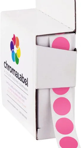 Vista 42 de ChromaLabel Kit de puntos verdes y rojos con código de color permanente de 1/2 pulgada, 2 cajas, 1000/caja