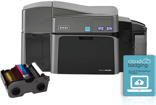 Vista 4 de Paquete de impresora de tarjetas de identificación Fargo DTC1250e (doble cara, impresora)