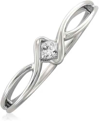 Vista 2 de La4ve Diamonds - Anillo de compromiso de diamantes de 110 quilates con corte princesa de 10 quilates (I-J, I1-I2) Anillos de diamantes reales